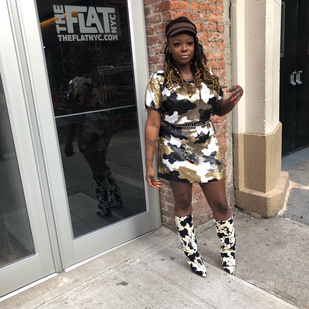 Michael Kors Sequin Camo Dress